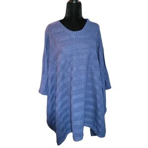 NWT Lisa Rinna Collection Blue Poncho Sweater